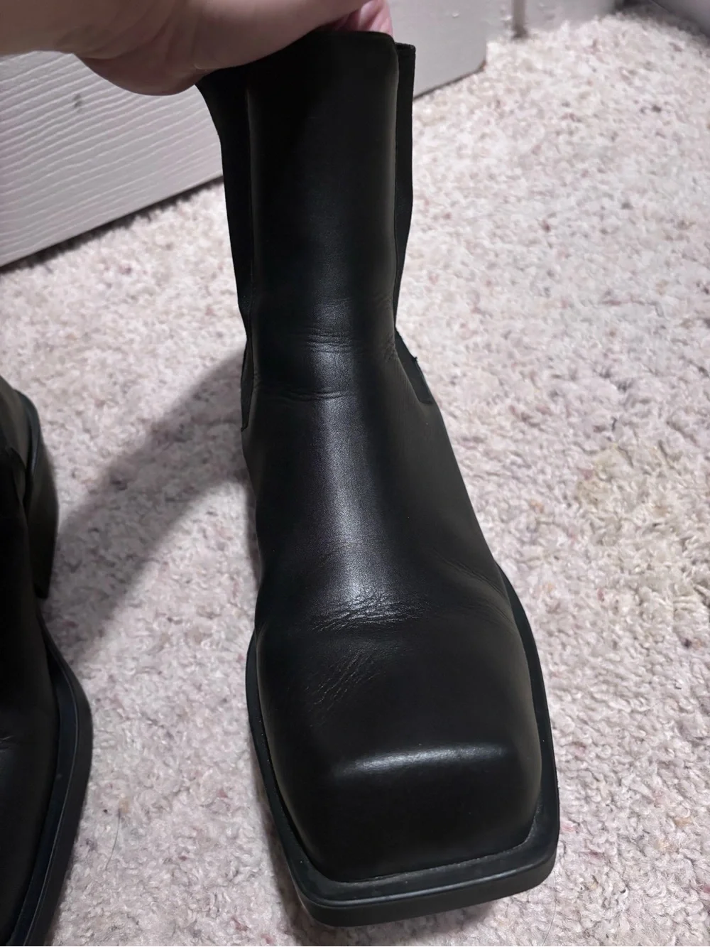 Marni Black Leather Platform Chelsea Boot